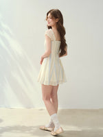 "Tide Coast" Striped Colorblock A-Line Dress