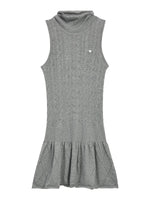 High Neck Sleeveless Knit Dress