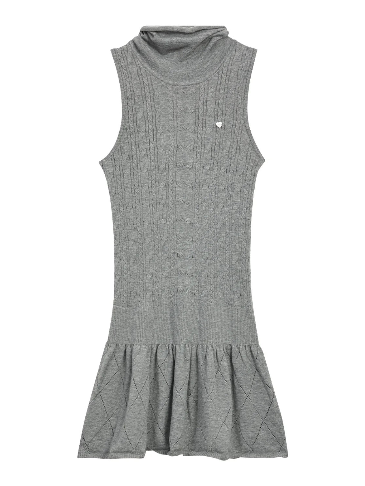 High Neck Sleeveless Knit Dress