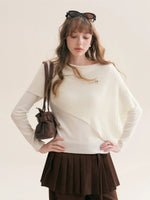 Asymmetric Cape Knit Top