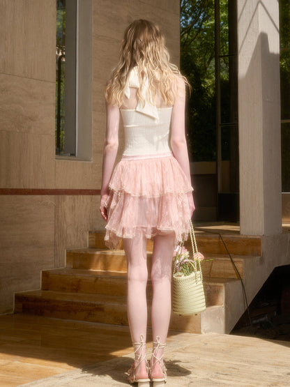 Bow-Halter Knit Camisole