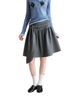 Tie Waist A-Line Puffed Skirt