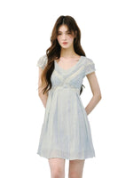 Embroidered Lace V-Neck Dress