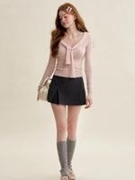 Navy Collar Knit Sweater