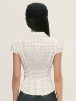 Polka Dot Puff Blouse