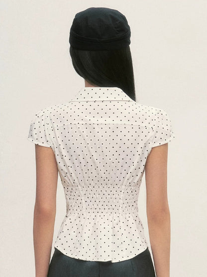 Polka Dot Puff Blouse