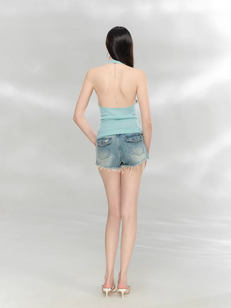 Knot Halter Knit Top
