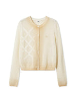 Airy Denim-Yarn Gradient Knit Cardigan