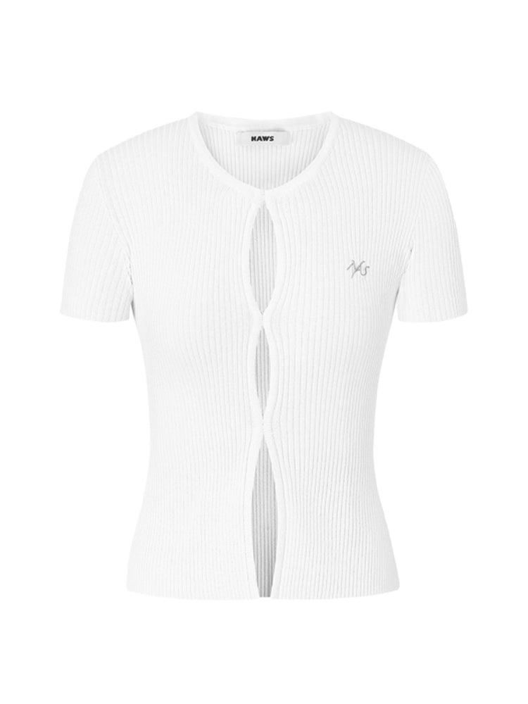 Hollow Slim Fit Thin Cardigan