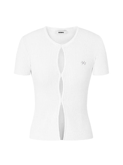 Hollow Slim Fit Thin Cardigan