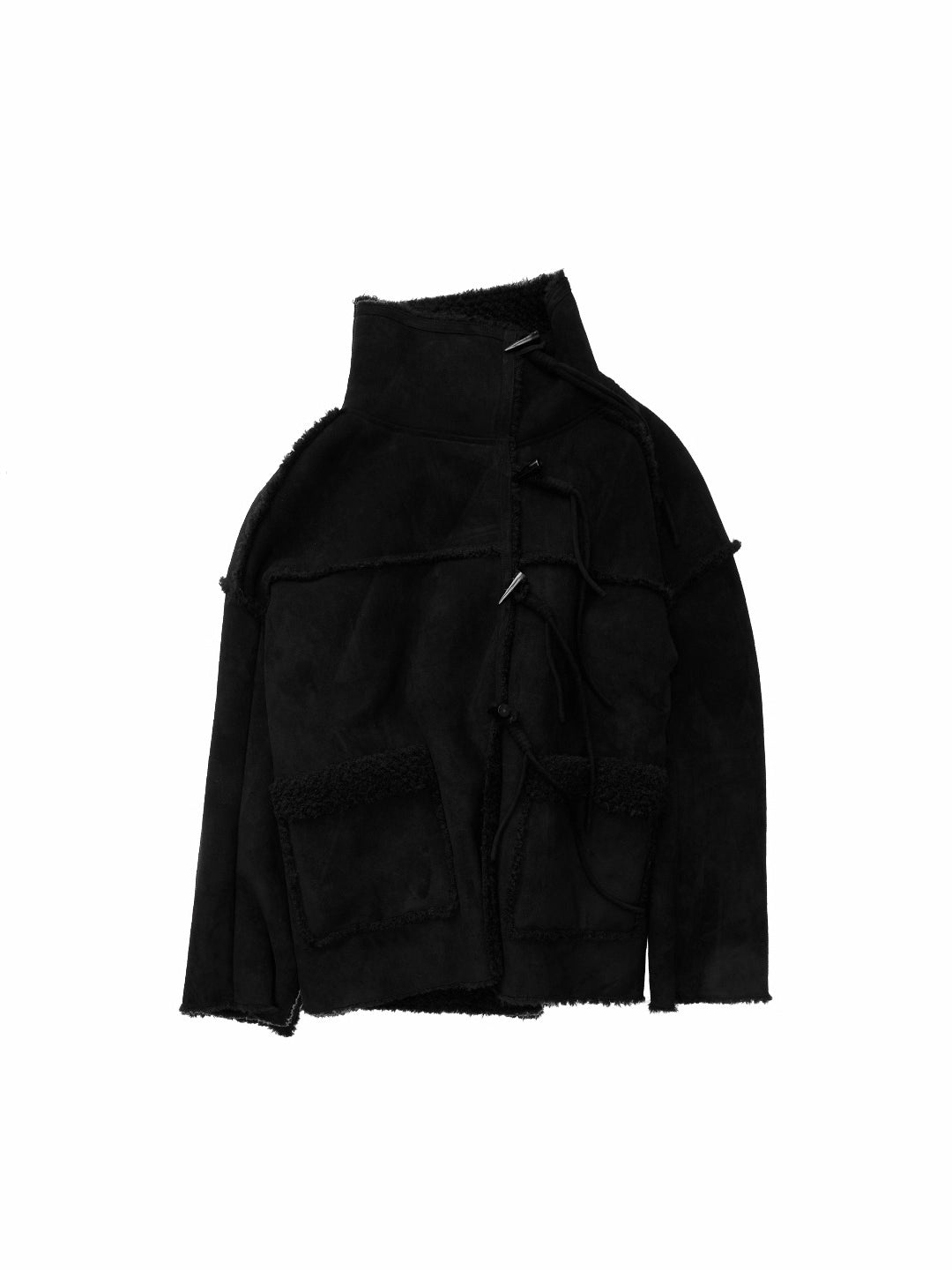 Reversible Shearling Toggle Jacket