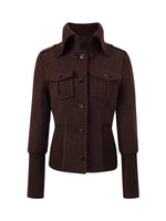 Vintage Sailor Collar Woolen Jacket