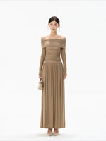 Lace Off Shoulder Maxi Dress