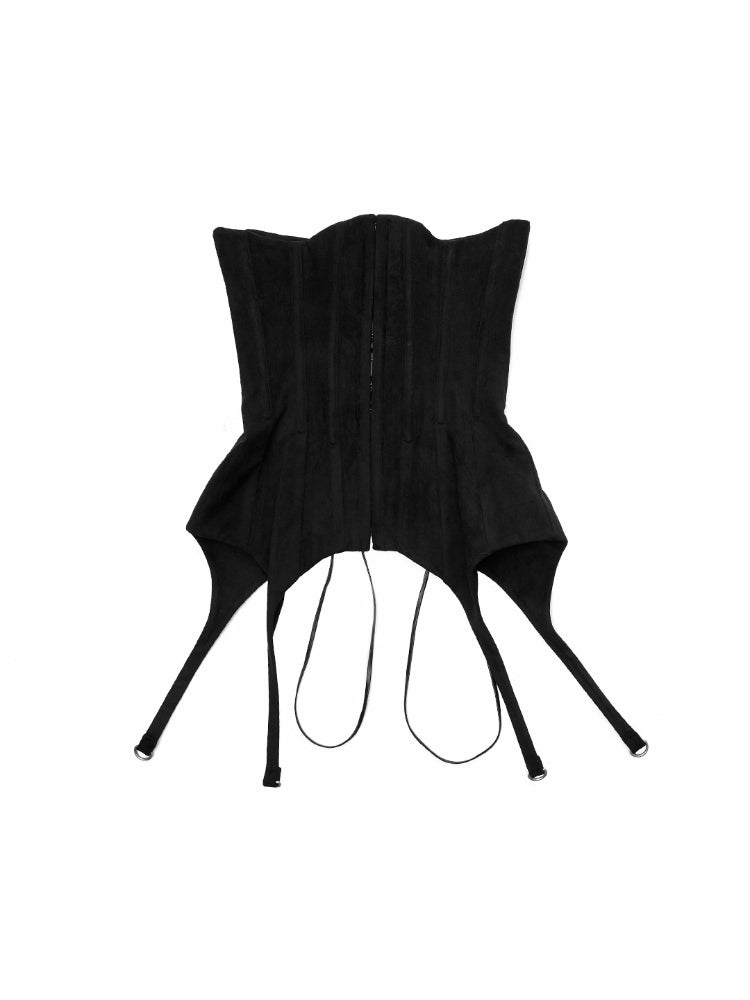 Suede Garter Corset Belt