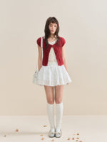 Pure White Lace A-line Tulle Skirt