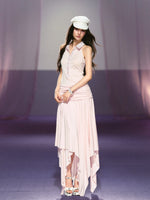 Shirt Collar Vest Dress