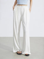 Lace Draped Wide-Leg Pants Set
