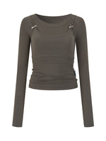 Butterfly Bow Vest & Base Layer T-Shirt Long-Sleeve Set