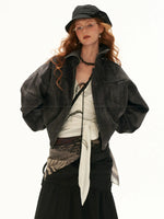 Layered Cross Tie Long Sleeve Top