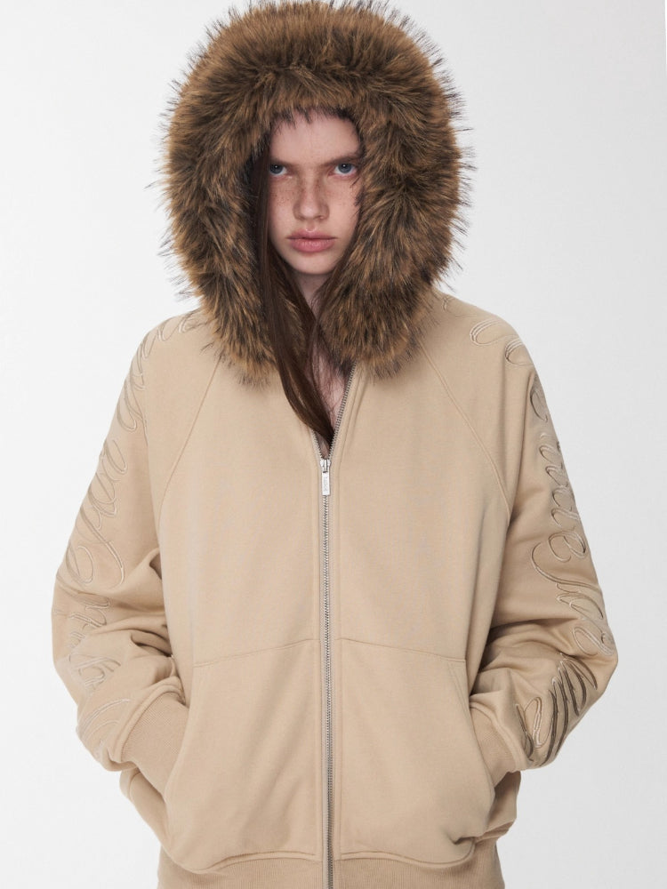 Script Embroidery Hoodie Sweat Set