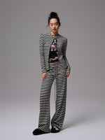Double-Face Striped Knit 3-Piece Set