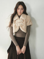 Double-Breasted Faux Fur Jacket