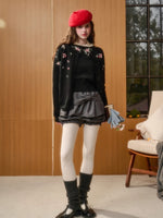 Hand-Embroidered Floral Cardigan