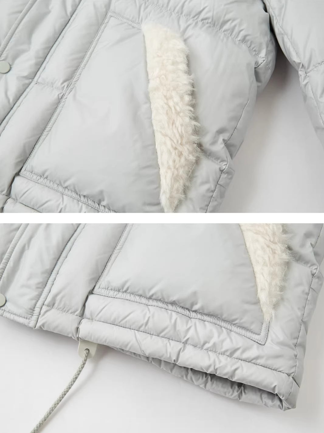 Shearling Patch Stand Collar Jacket