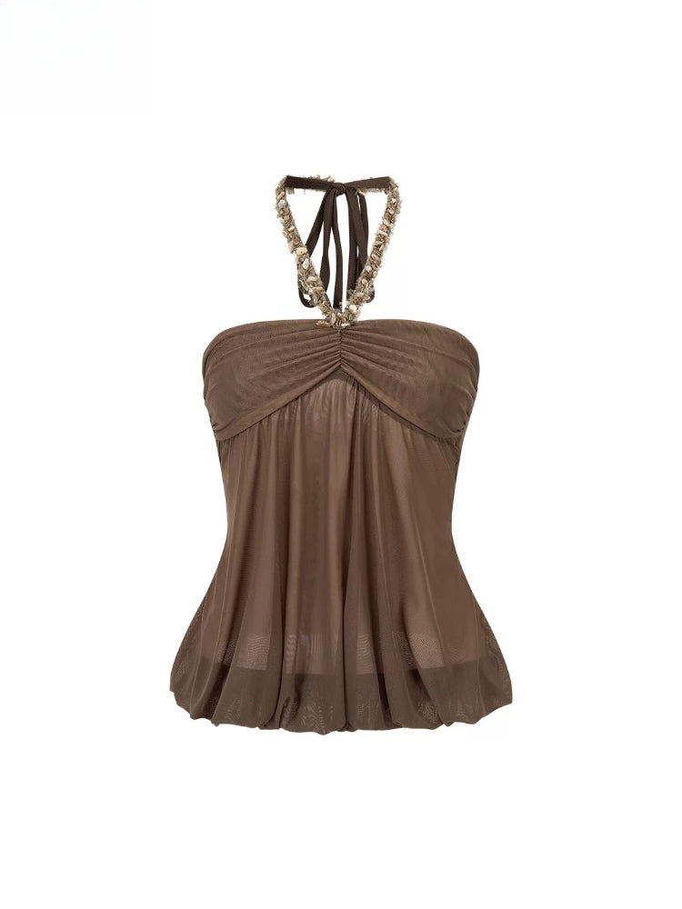 Mesh Halter Tube Top