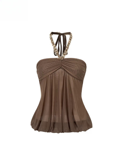 Mesh Halter Tube Top