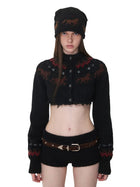 Fair Isle Pony Jacquard Knit Short Cardigan & Shorts Set