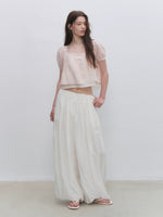 Square Neck Lace Crop Top