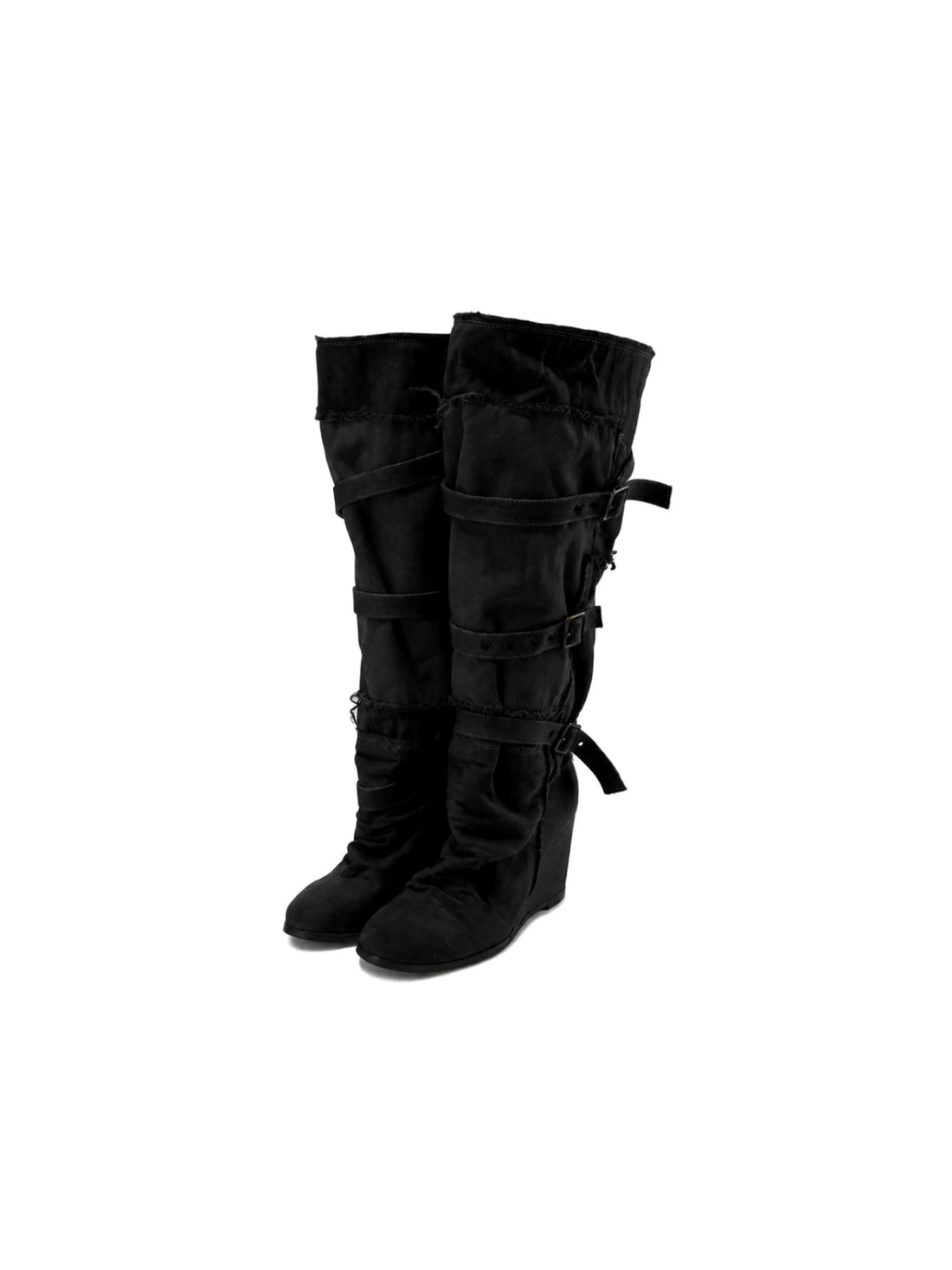 Distressed Wedge Boots