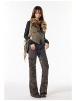 Fur Collar Vest
