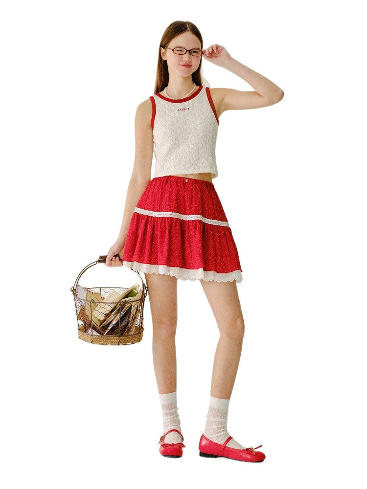 Ballet A-Line Lace Short Skirt