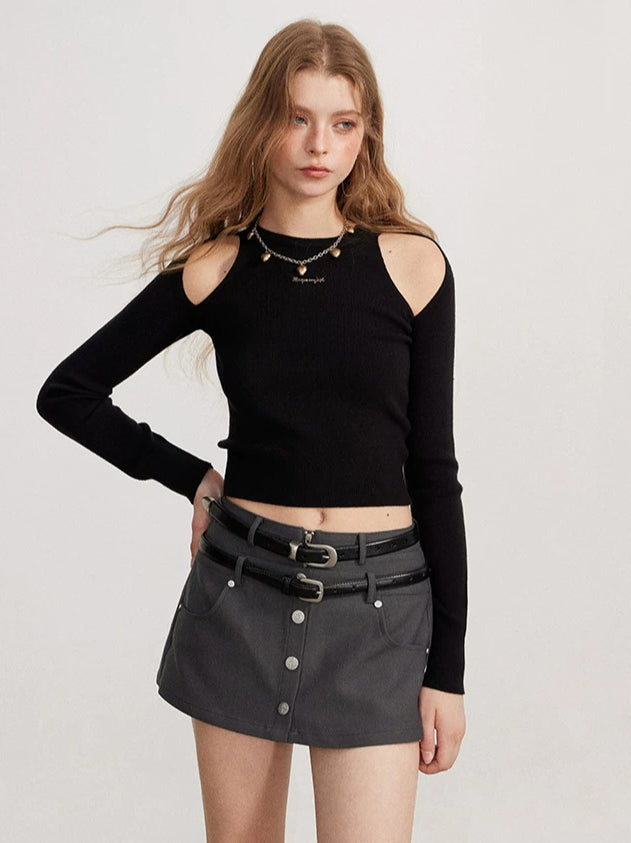 Layered A-Line Mini Skirt