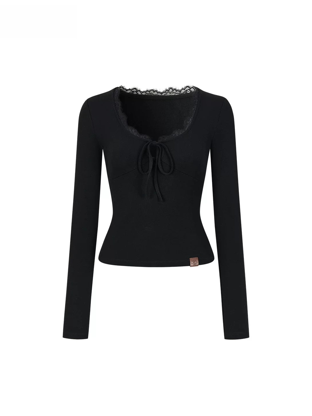 Lace Tie Knit Top