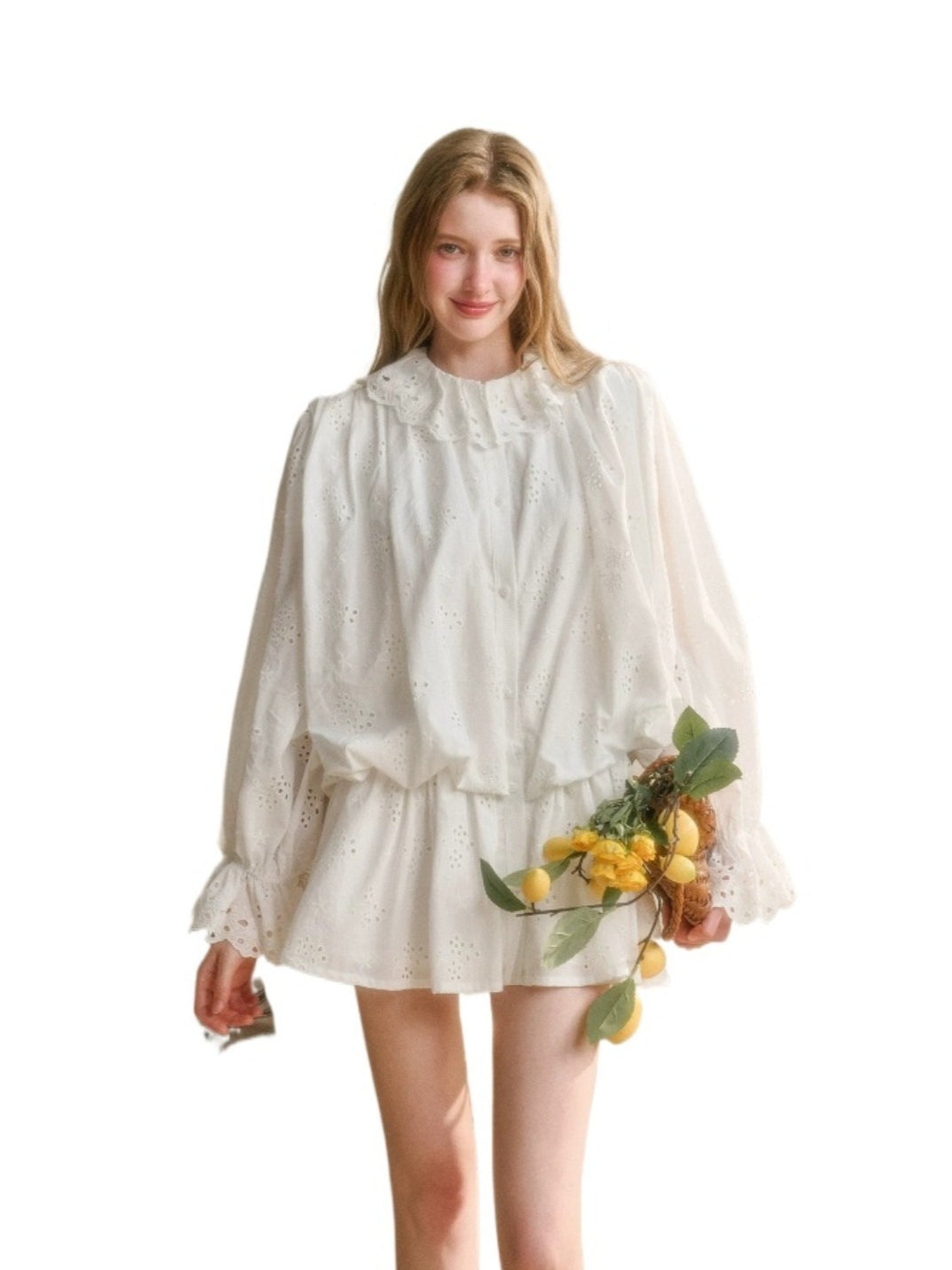 Embroidered Shirt Dress