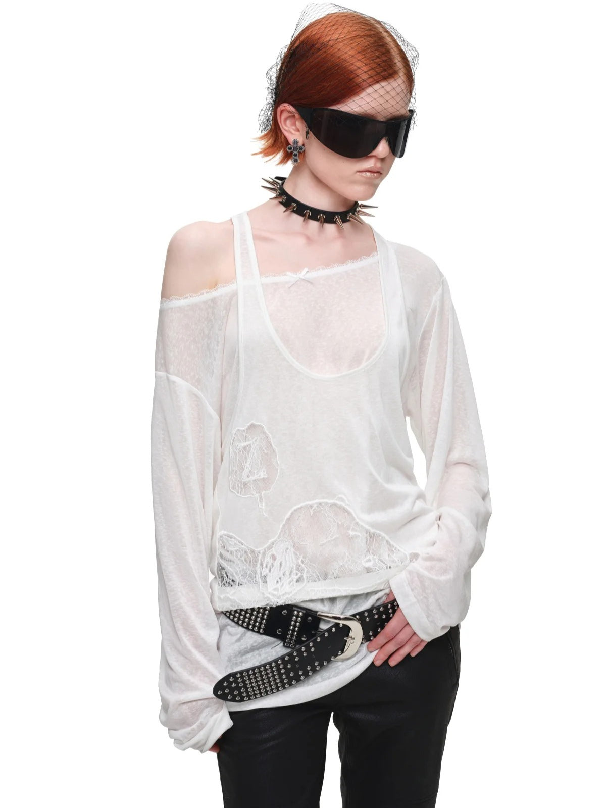 Lace Patch Layered Tee