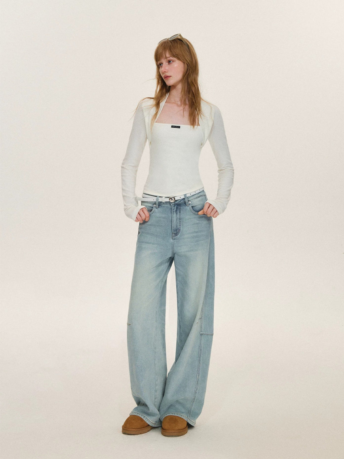 Layered Bolero Long Sleeve Top