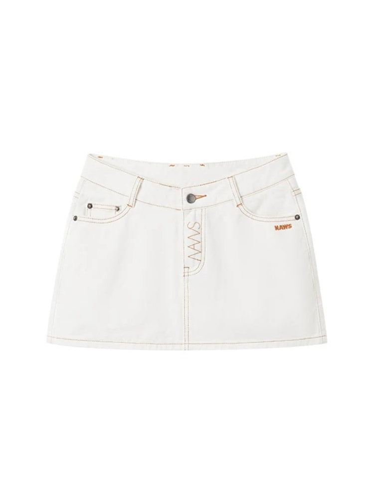 Equestrian Denim Mini Skirt