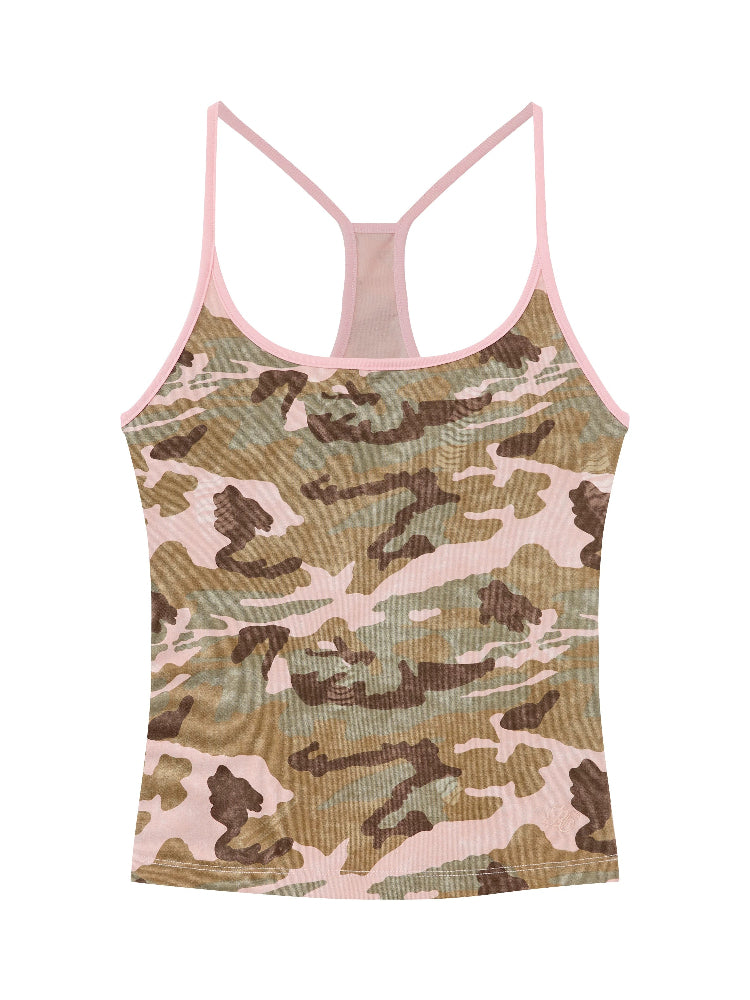 Camouflage U-Neck Tank