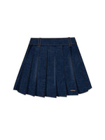 High-Waisted A-Line Short Denim Skirt