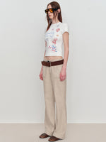 3D Animal Print Embroidered T-Shirt