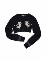 Fair Isle Jacquard Knit Cardigan & Skirt Set