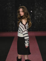 Slanted Stripe Knit Top