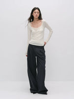 Lace Layered Wool Top