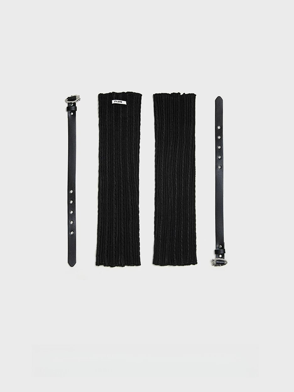 Knit Belt Leg Warmers