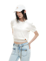 Pony Knit Cropped Tee