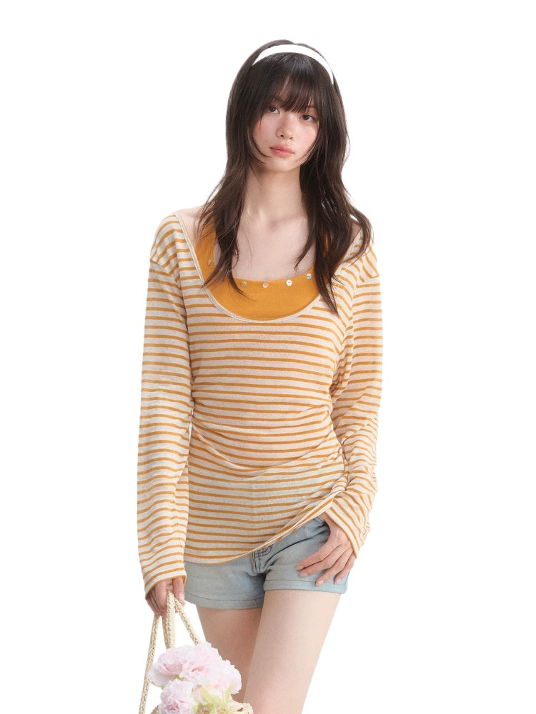 Striped Halter Top Set
